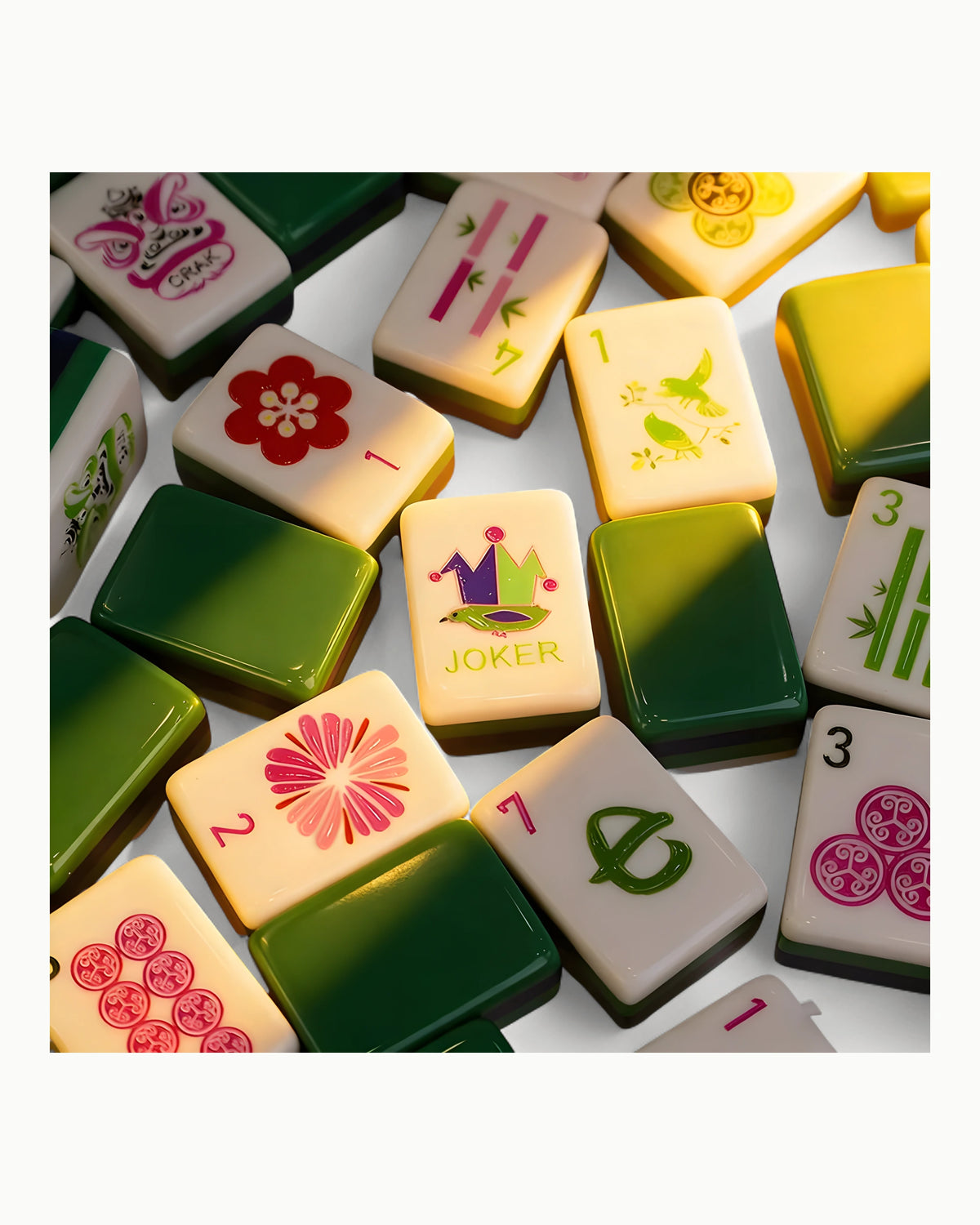 Acrylic Mahjong Set - Primrose — Case