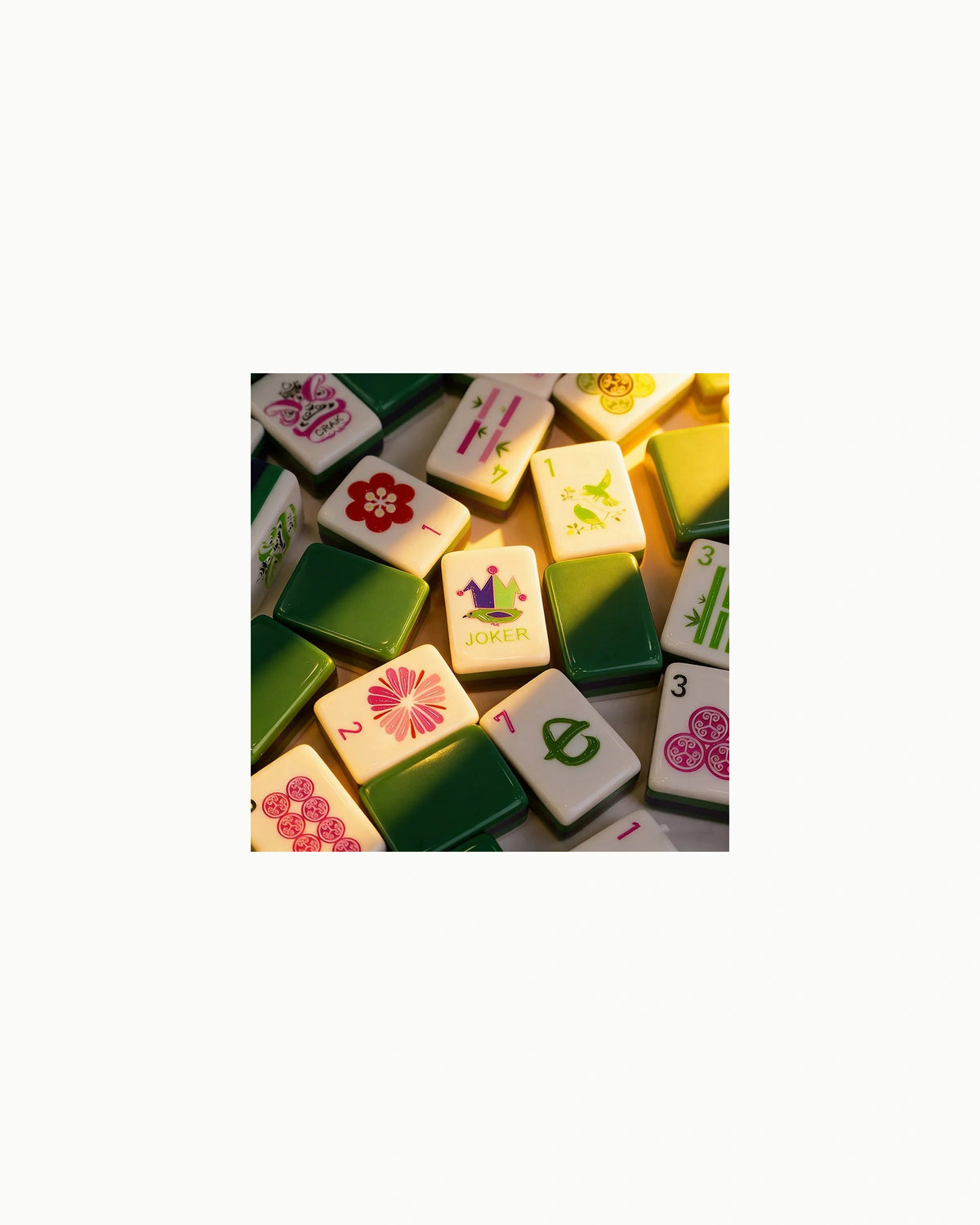 Acrylic Mahjong Set - Primrose — Loose tiles