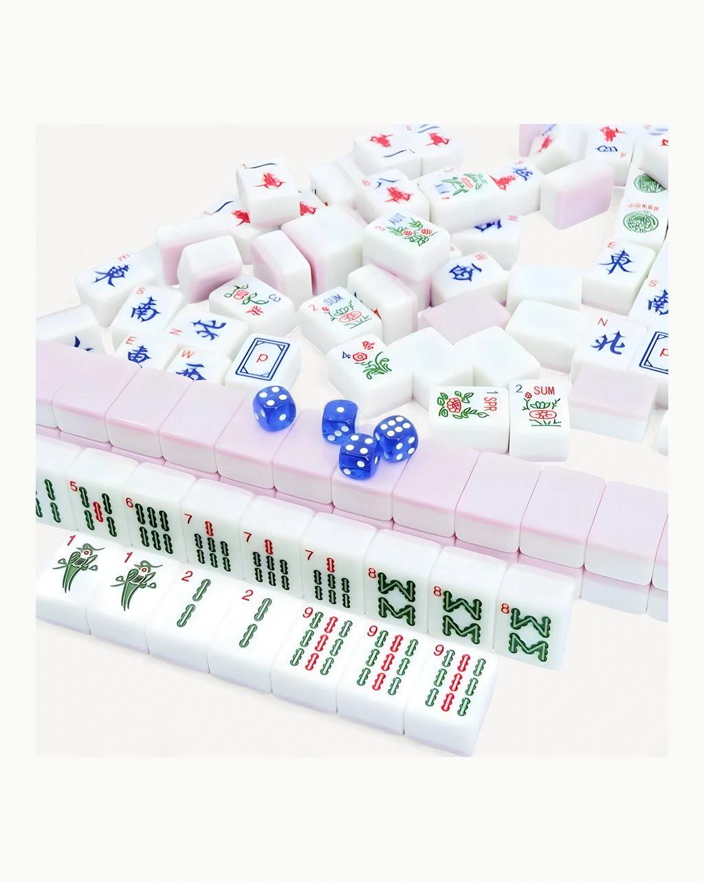 American Mahjong Set Pink Tiles - Freesia — 3/4