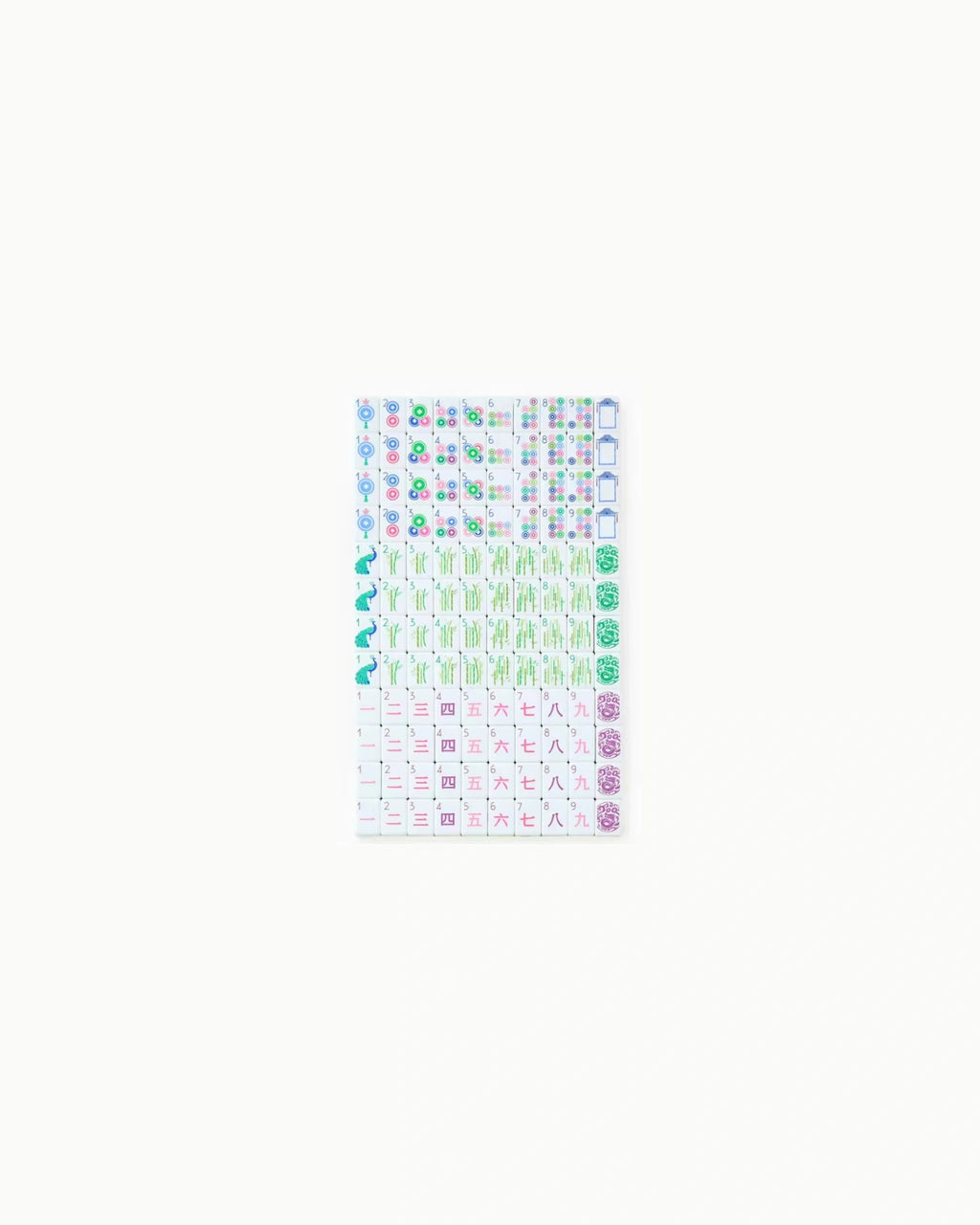 Apple Green Mahjong Tiles - Hydrangea — Full