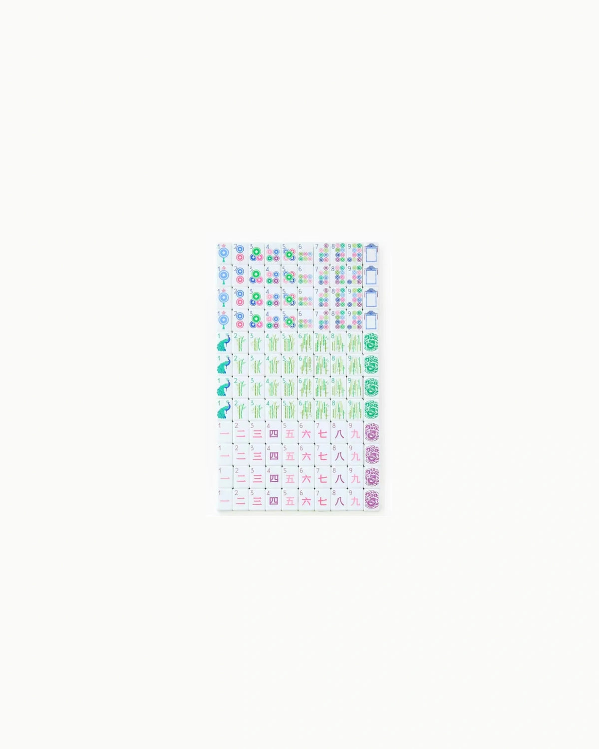 Apple Green Mahjong Tiles - Hydrangea — Full