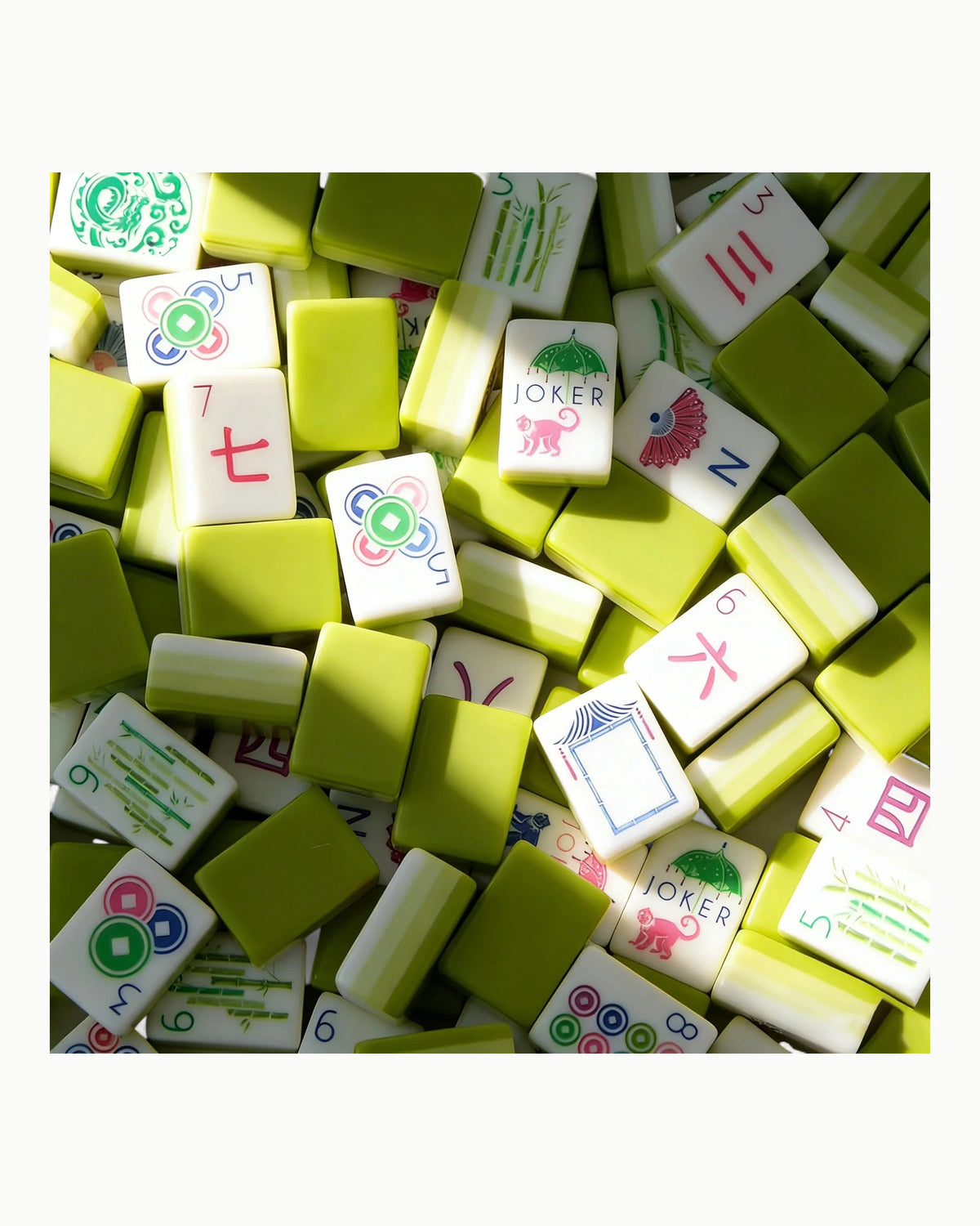 Apple Green Mahjong Tiles - Hydrangea — Case