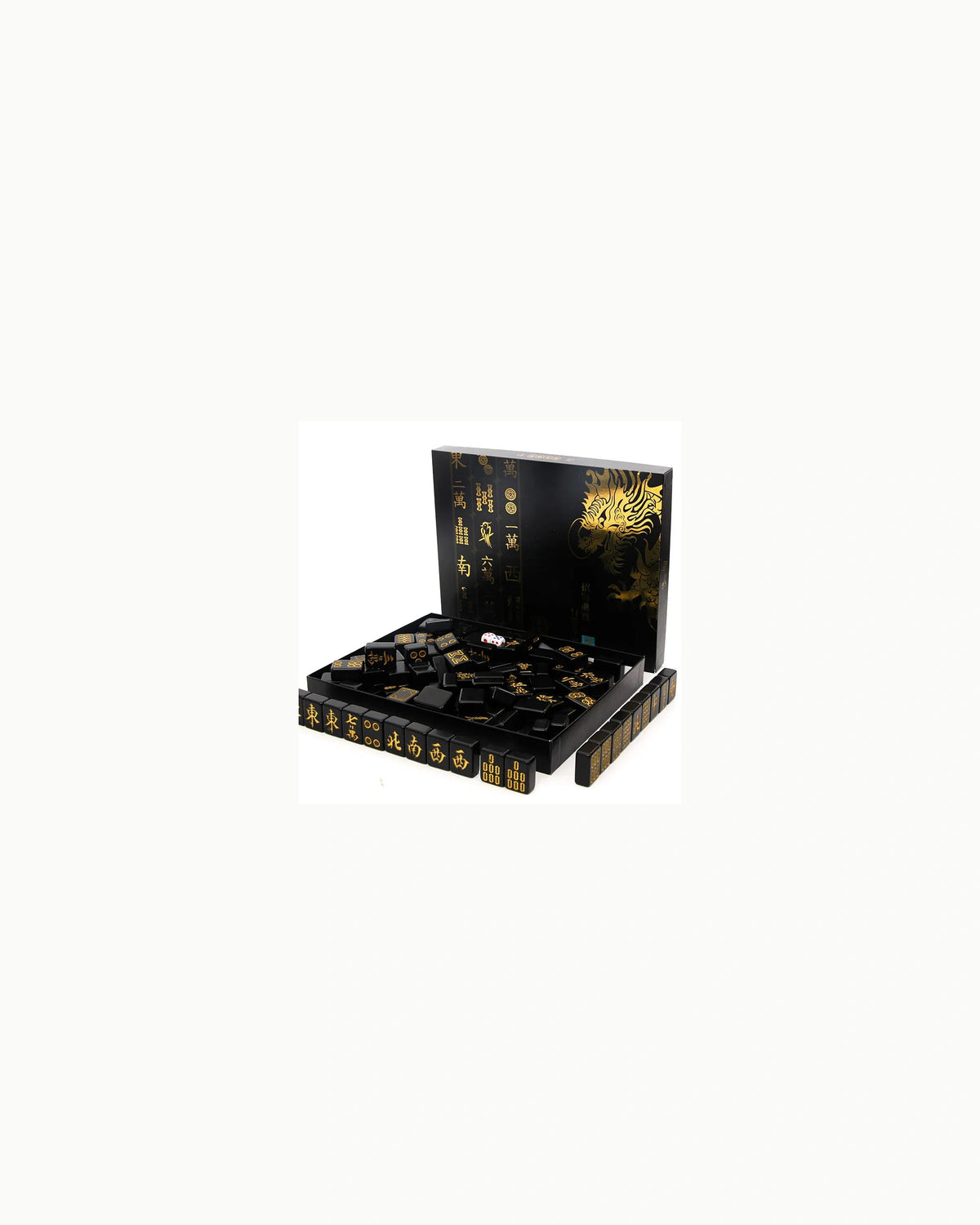 Black Gold Mahjong Set - Onyx — Rack