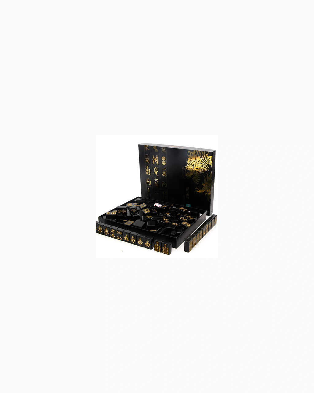 Black Gold Mahjong Set - Onyx — Case