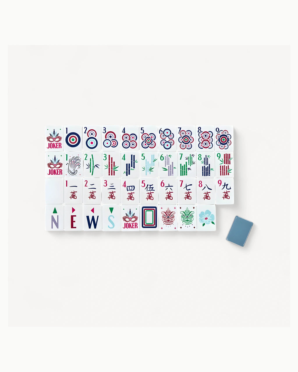 Blue Acrylic Mahjong Set - Honeysuckle — Compact