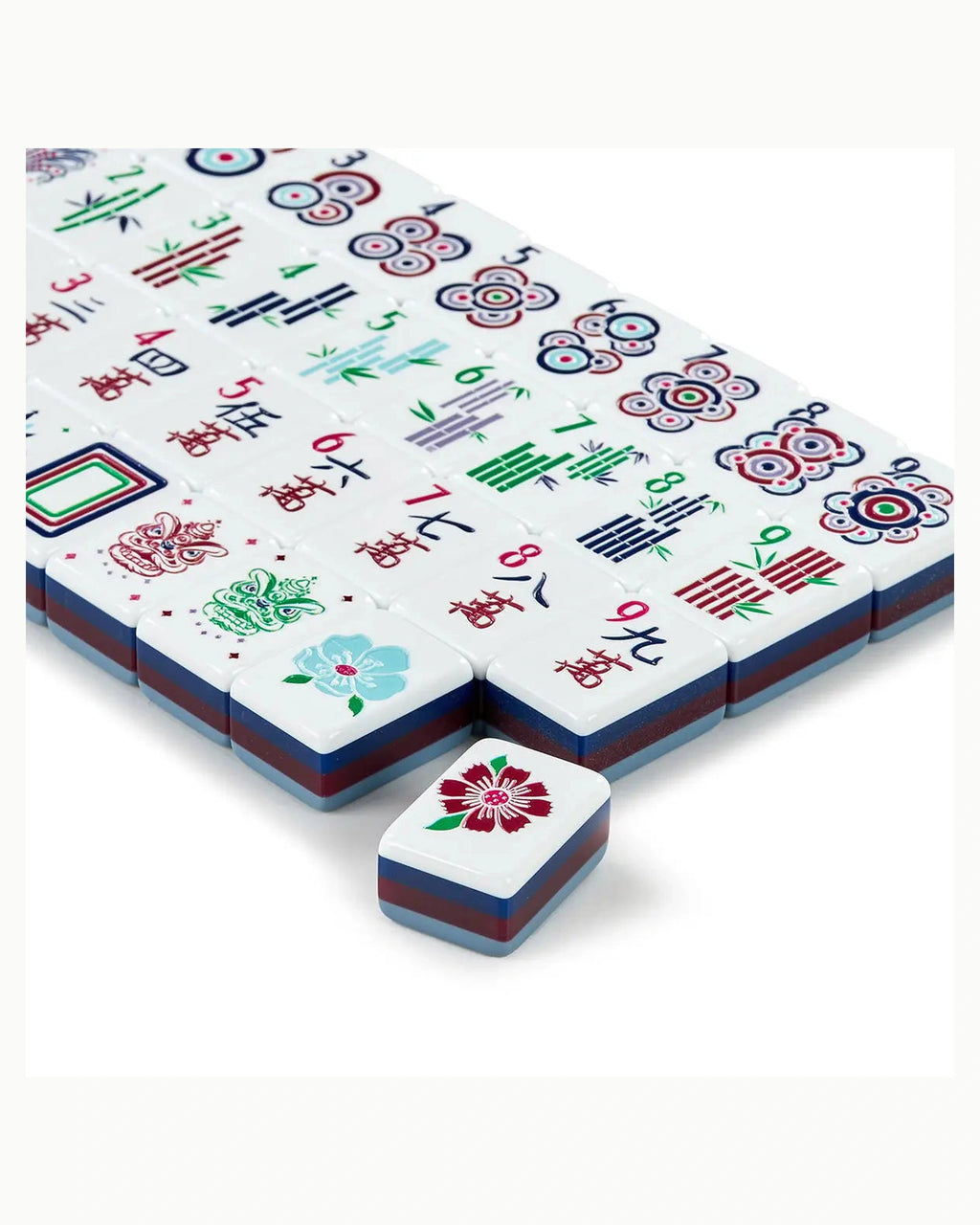 Blue Acrylic Mahjong Set - Honeysuckle — Case