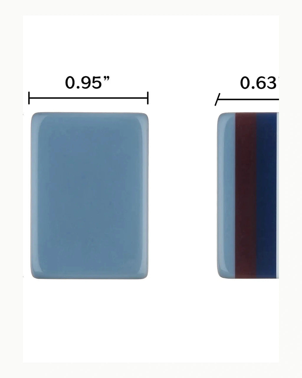 Blue Acrylic Mahjong Set - Honeysuckle — Single tile
