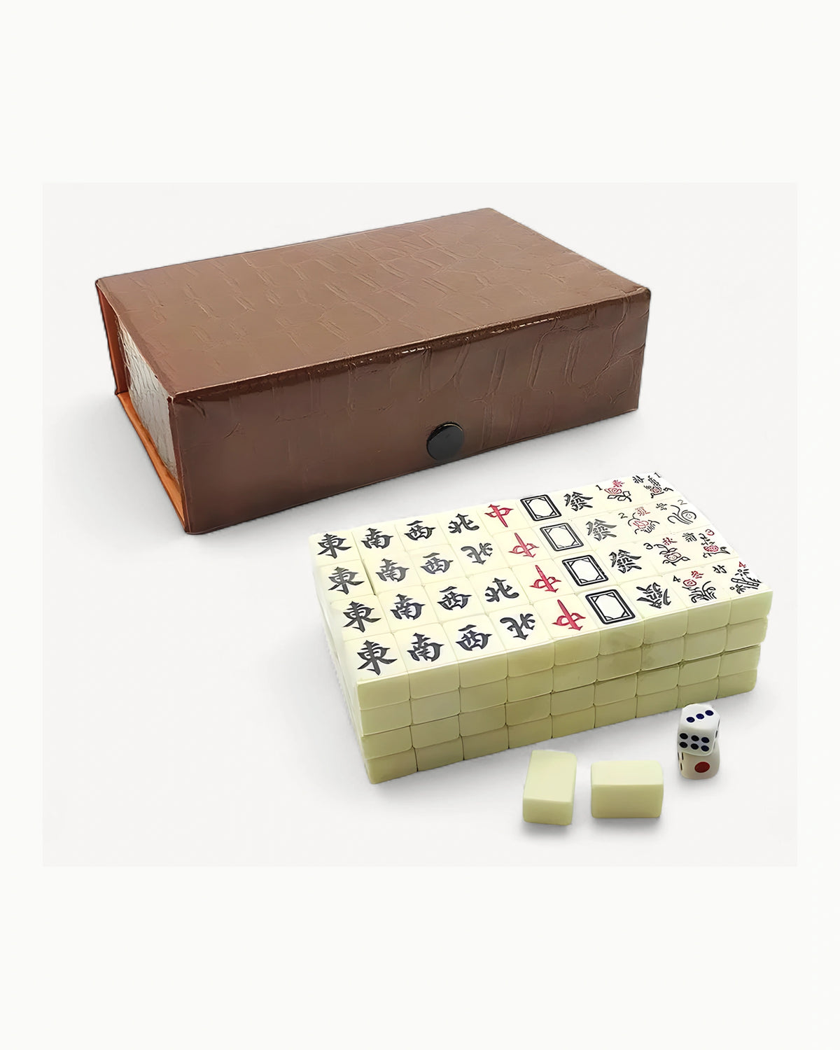 Engraved Mahjong Tiles - Alabaster — Case