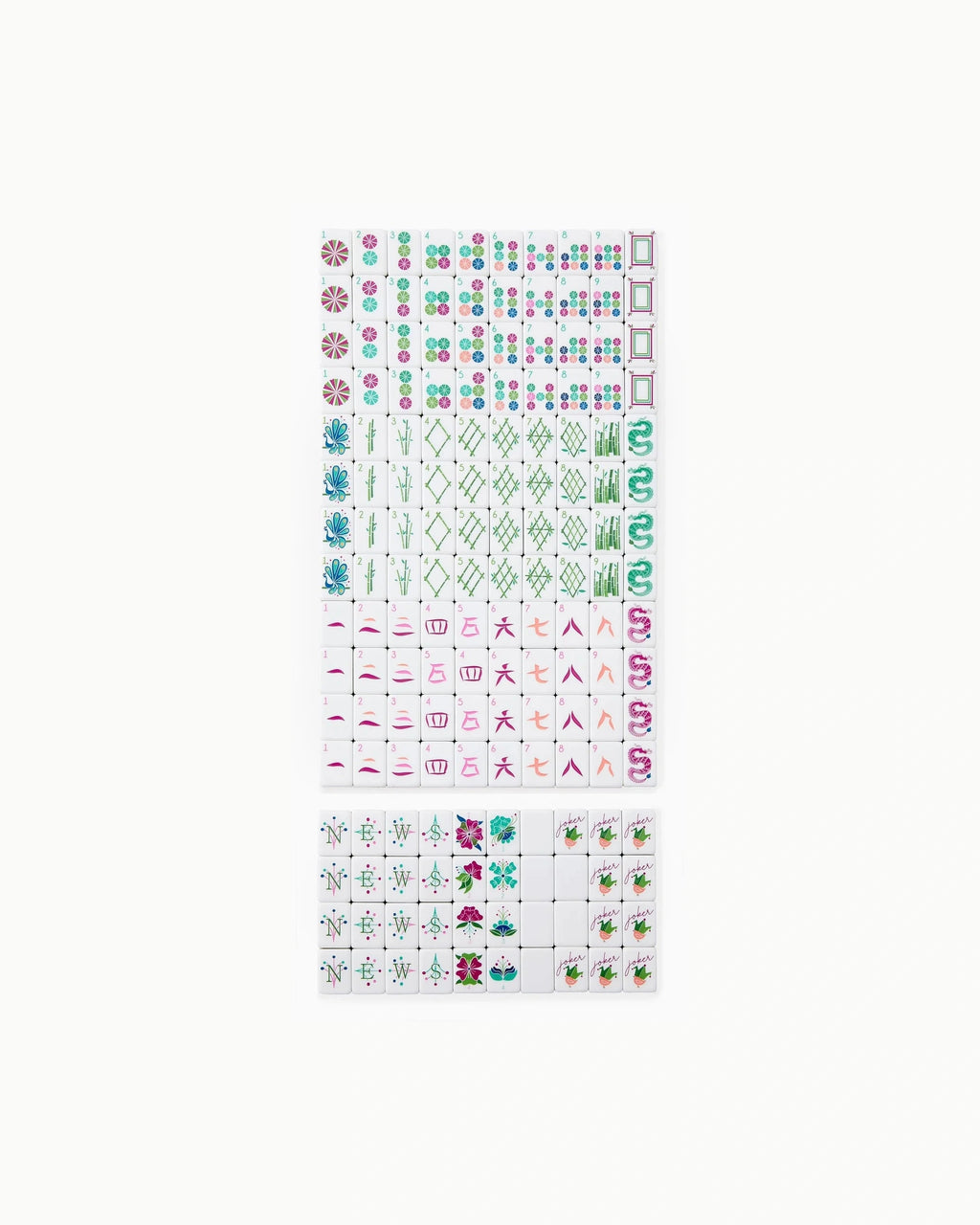 Green Acrylic Mahjong Set - Verbena — Full
