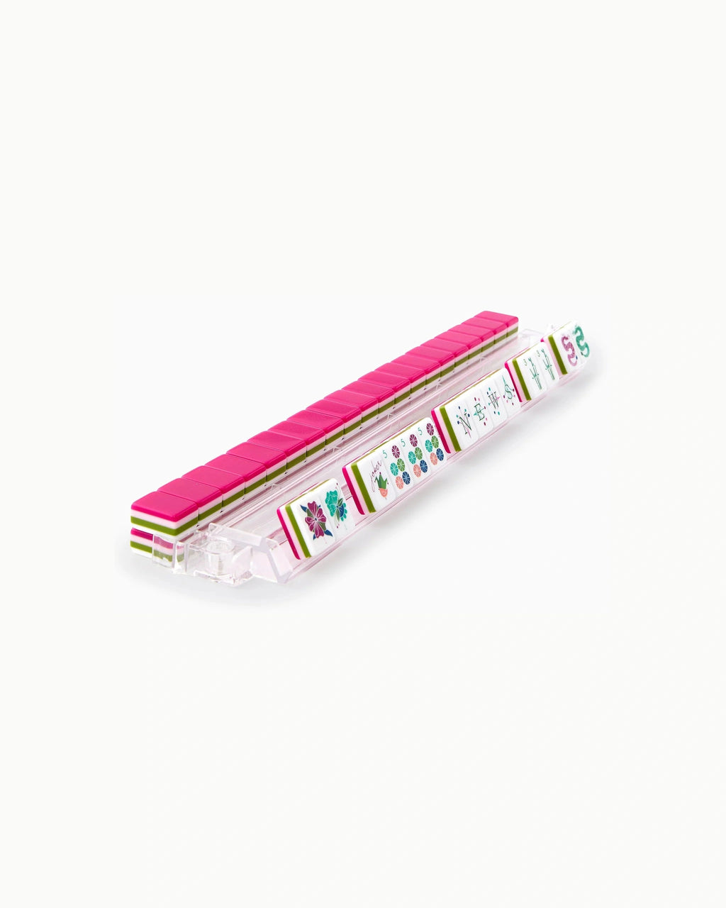 Green Acrylic Mahjong Set - Verbena — Rack