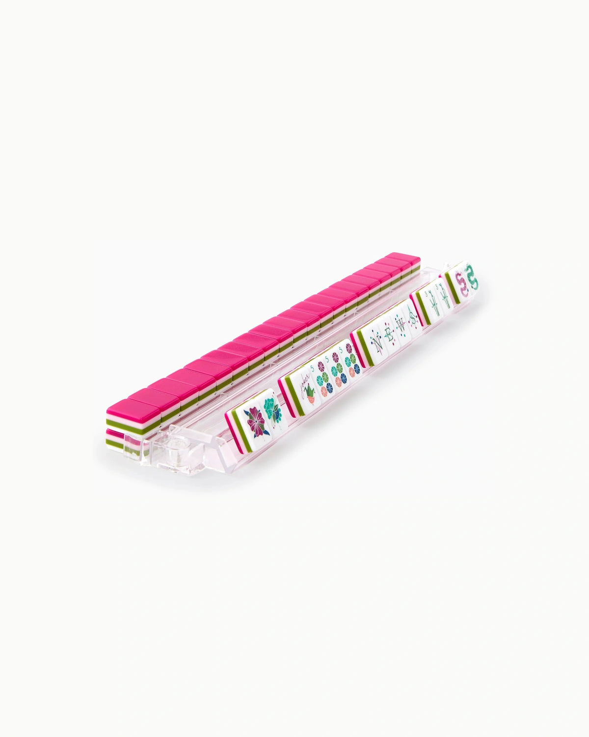 Green Acrylic Mahjong Set - Verbena — Rack