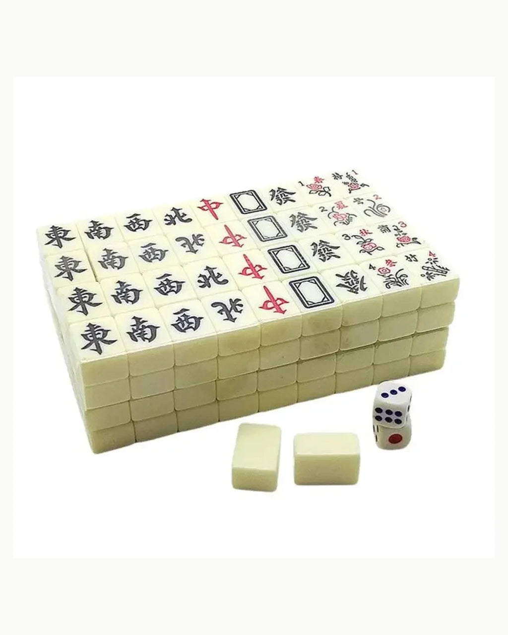 Mini White Mahjong Set - Millet — Rack