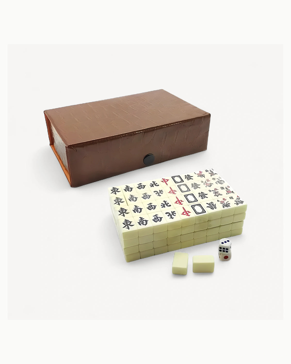 Mini White Mahjong Set - Millet — Case