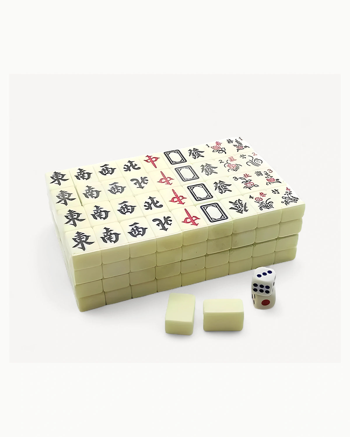 Mini White Mahjong Set - Millet — Loose tiles