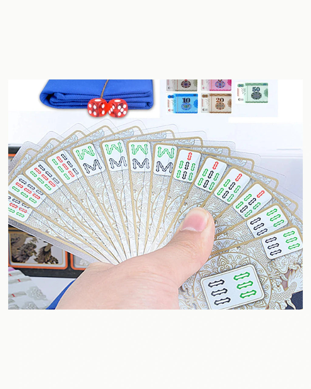 Waterproof Mahjong Set - Palm — Loose tiles