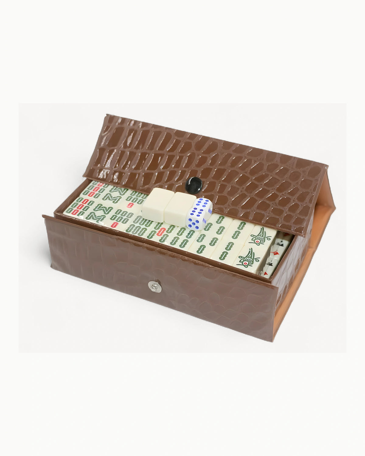 White Mahjong Tiles Set - Porcelain — 3/4