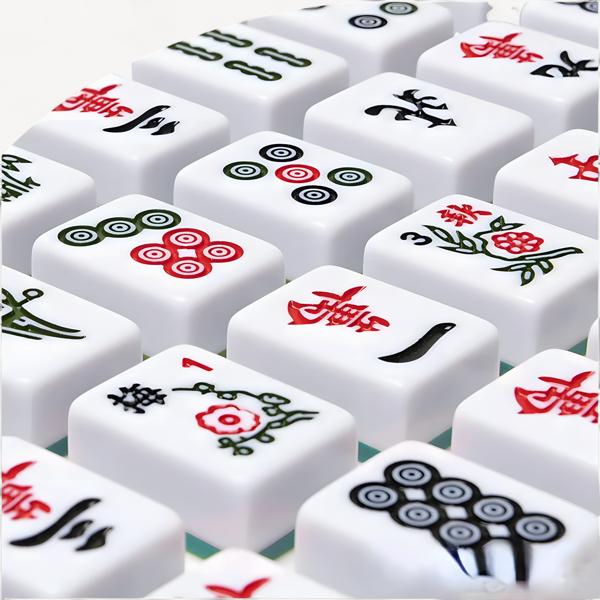 Mahjong card set wooden box in melamine and organic material (2 of 11)