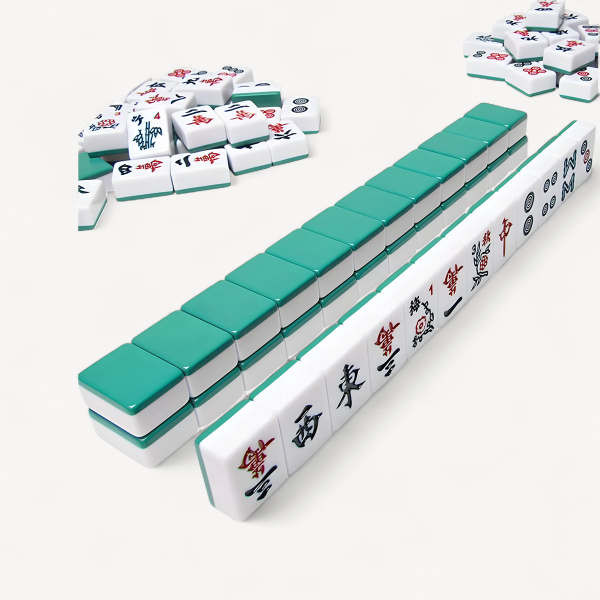 Mahjong card set wooden box in melamine and organic material (3 of 11)