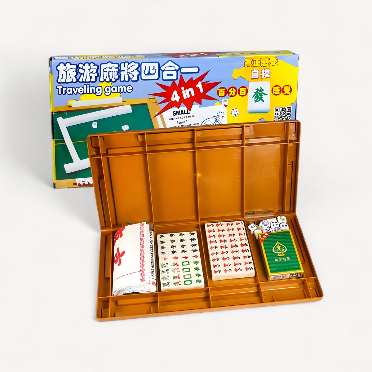 Mahjong set with table in acrylic, 144 tiles (2 of 10)