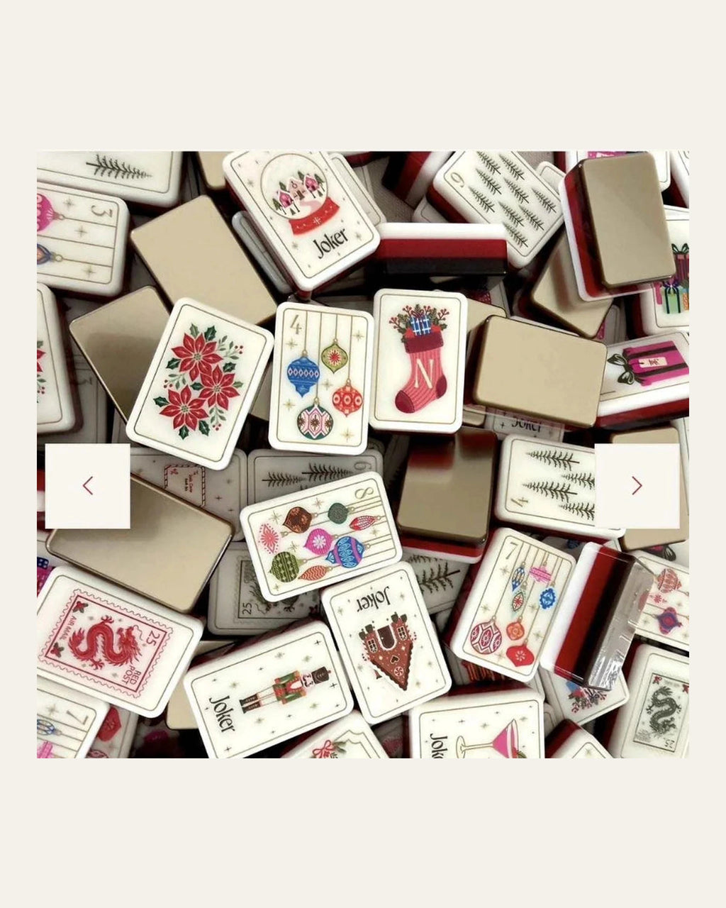 Noelle - Christmas Mahjong Set - Holiday Tile Artwork - Full view