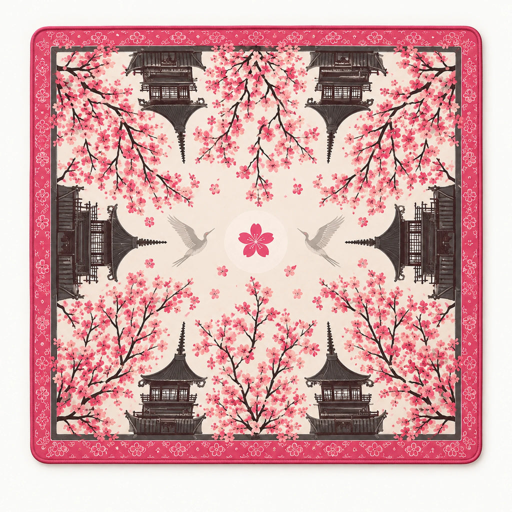 Pagoda pink pagoda American mahjong mat packshot
