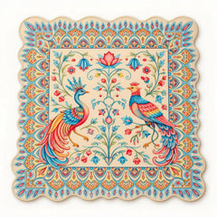 Scalloped Mahjong Mat - Pavo