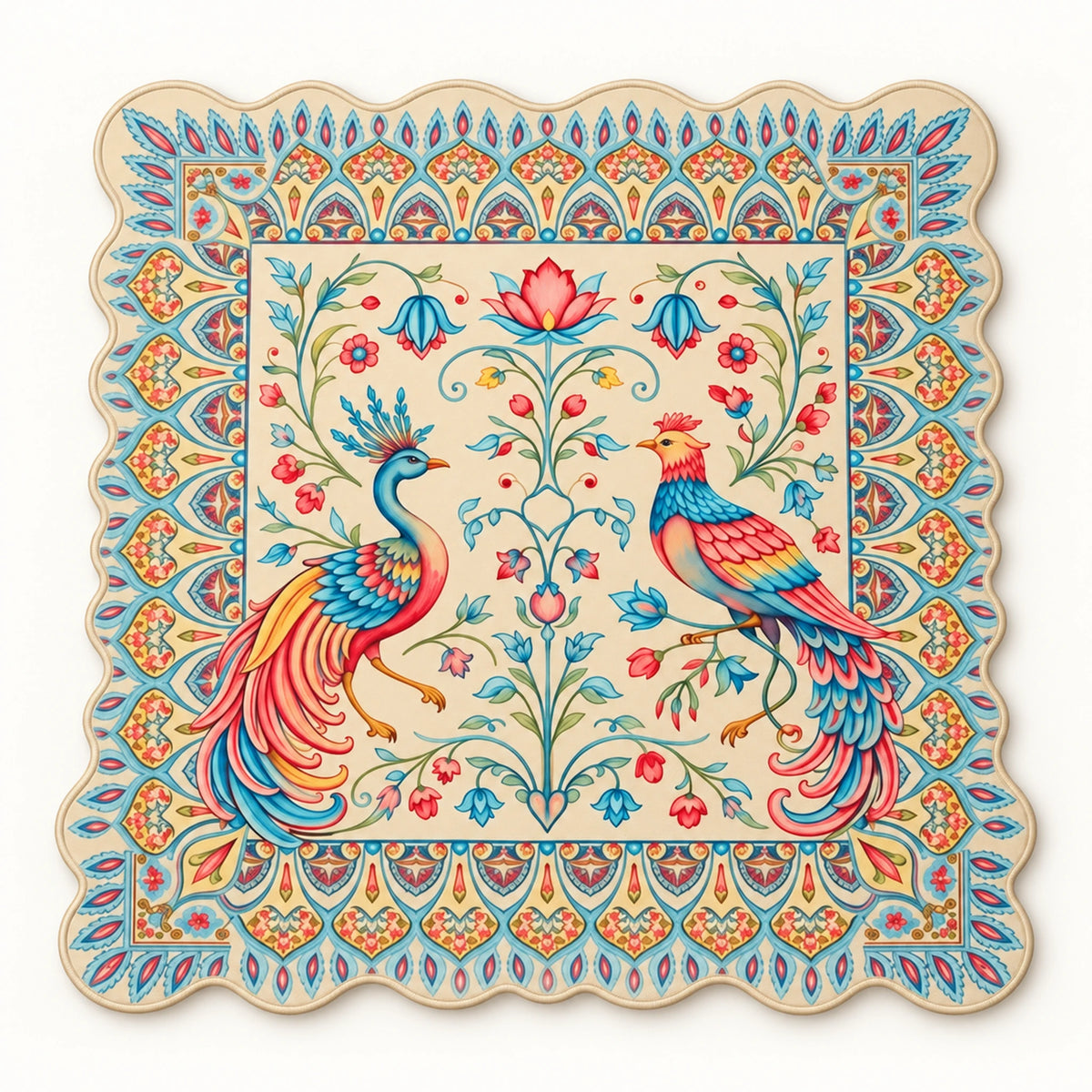 Pavo retro double peacock American mahjong mat packshot