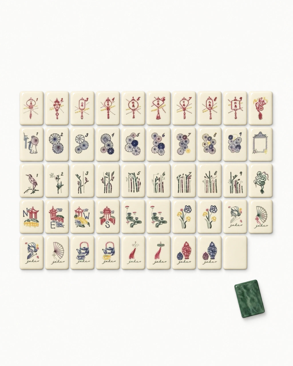 American Style Mahjong Set - Wisteria — Compact overview
