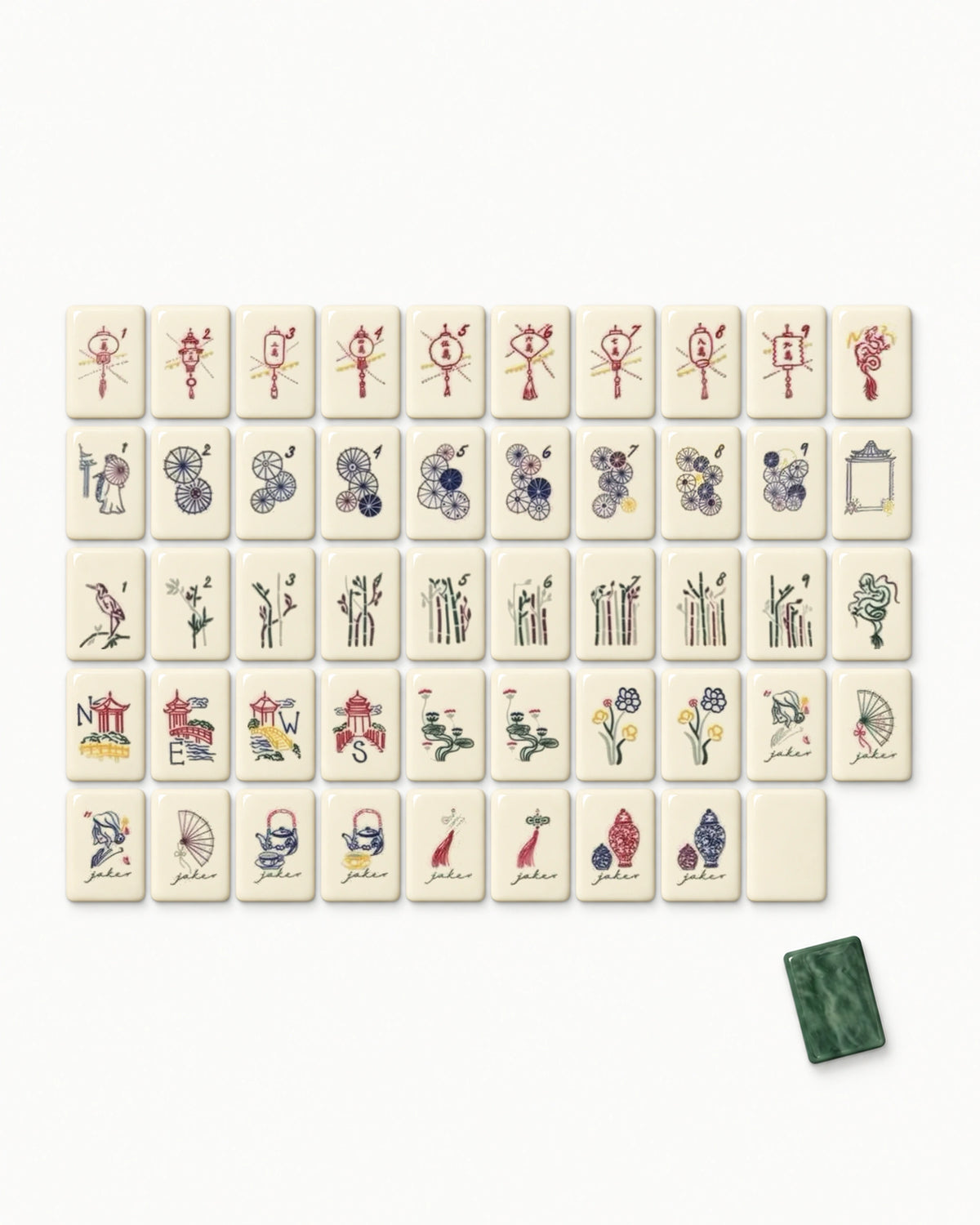 American Style Mahjong Set - Wisteria — Compact overview