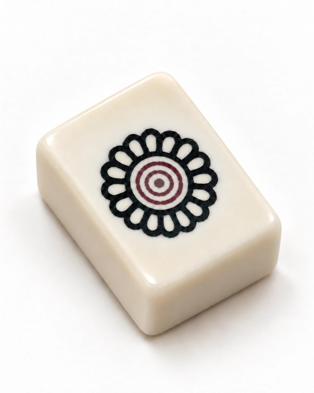 Antique Box Mahjong Set - Patina — Single tile detail