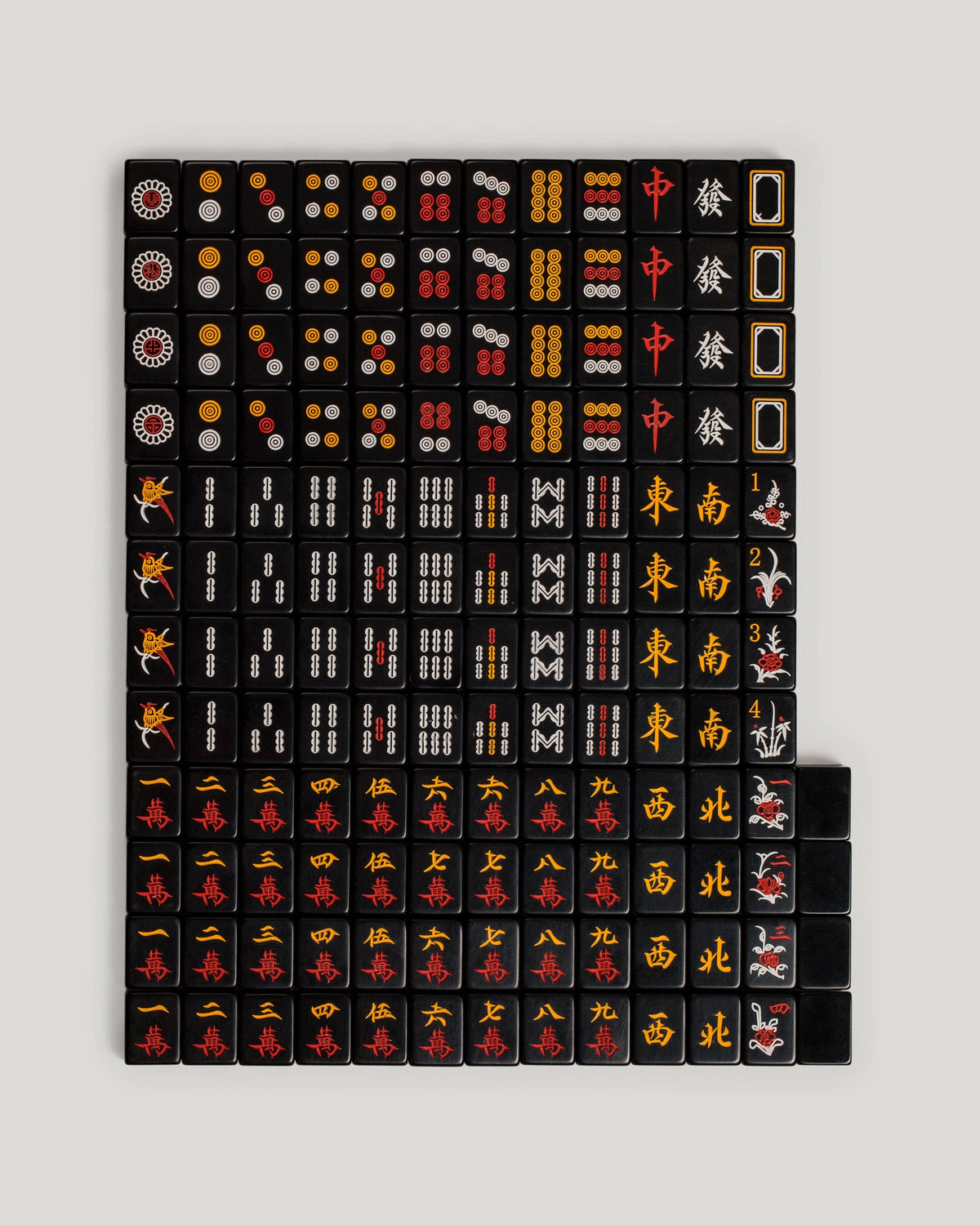 Black Tile Mahjong Set - Ink — Complete set
