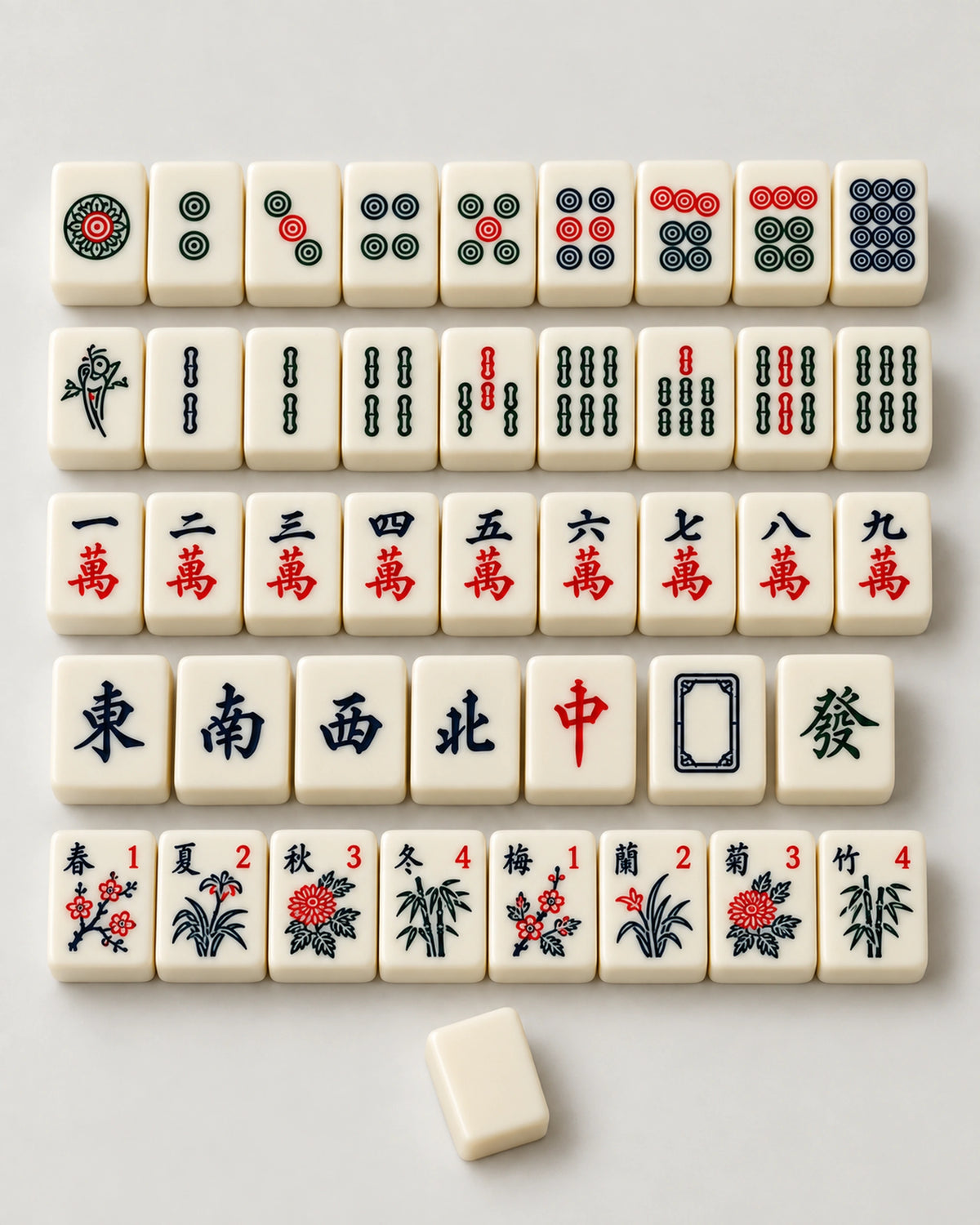 Mahjong Set with Antique Box - Ginger — Compact overview