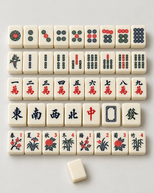 Mahjong Set with Antique Box - Ginger — Compact overview