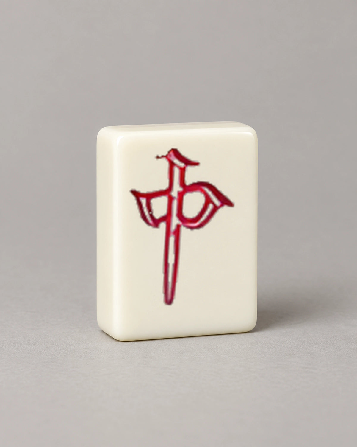Mini White Mahjong Set - Millet — Single tile detail