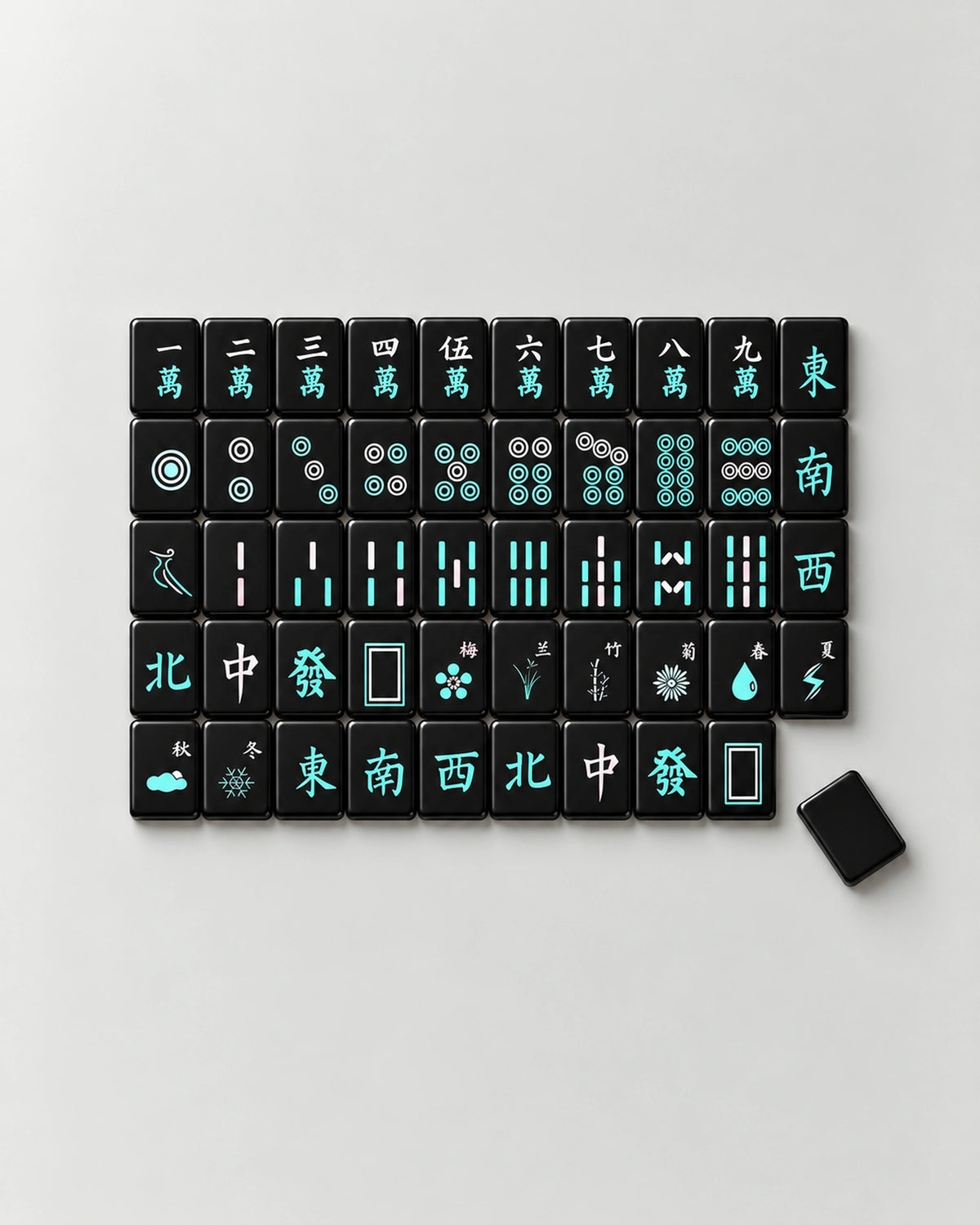 Mystery Mahjong Board Game - Indigo — Compact overview — validated second pass