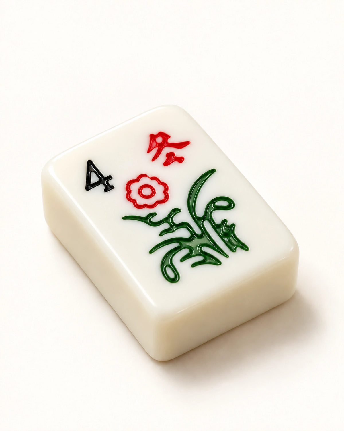 Portable Chinese Mahjong Set - Cassia — Single tile detail
