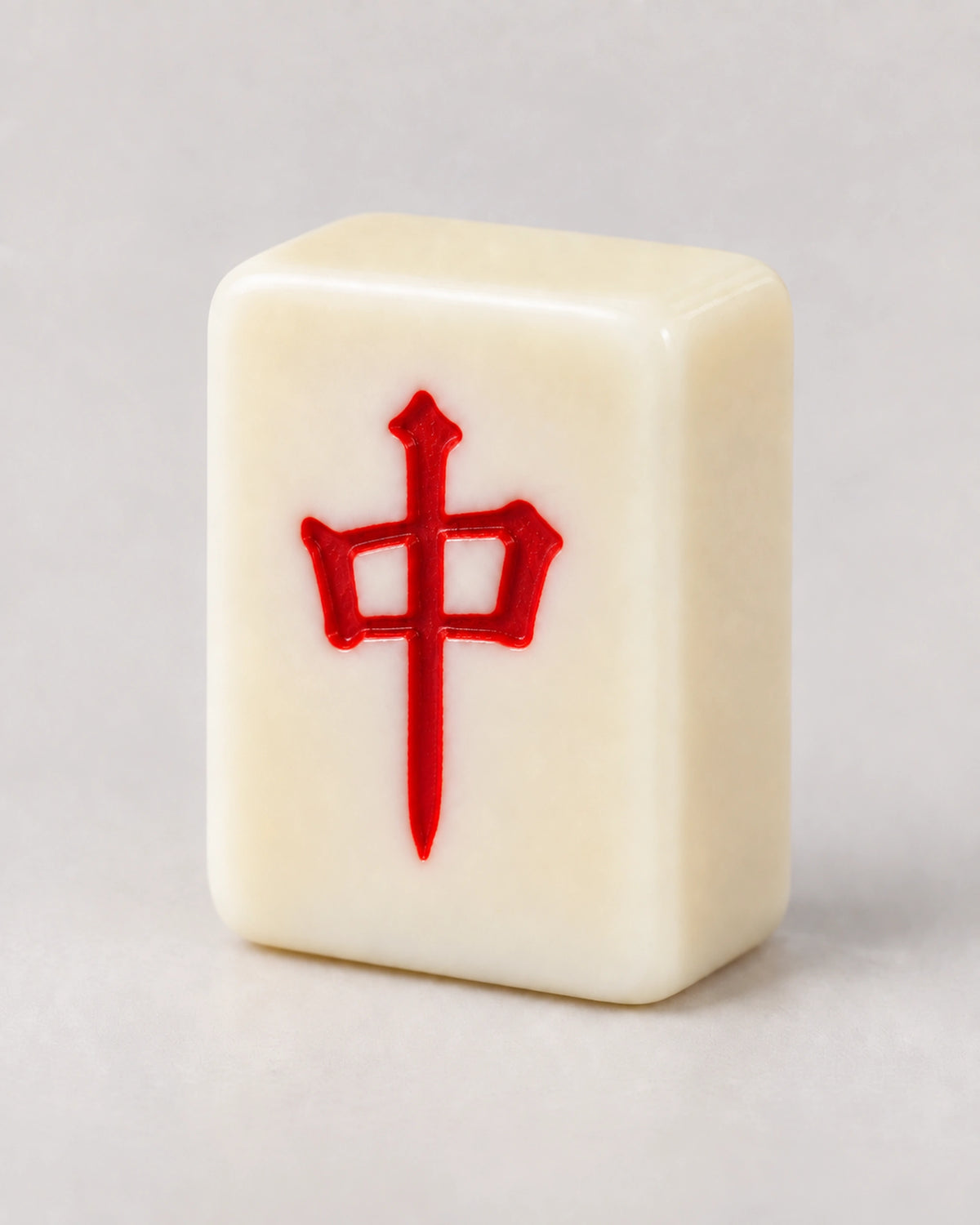 Traditional Chinese Mahjong Set - Ochre — Single tile detail