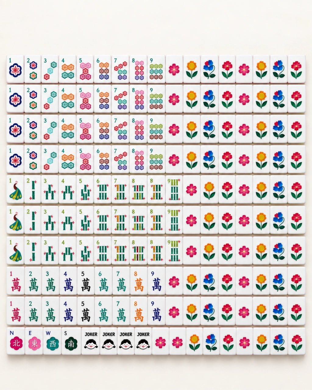 Travel Mahjong Set - Clover — Complete set