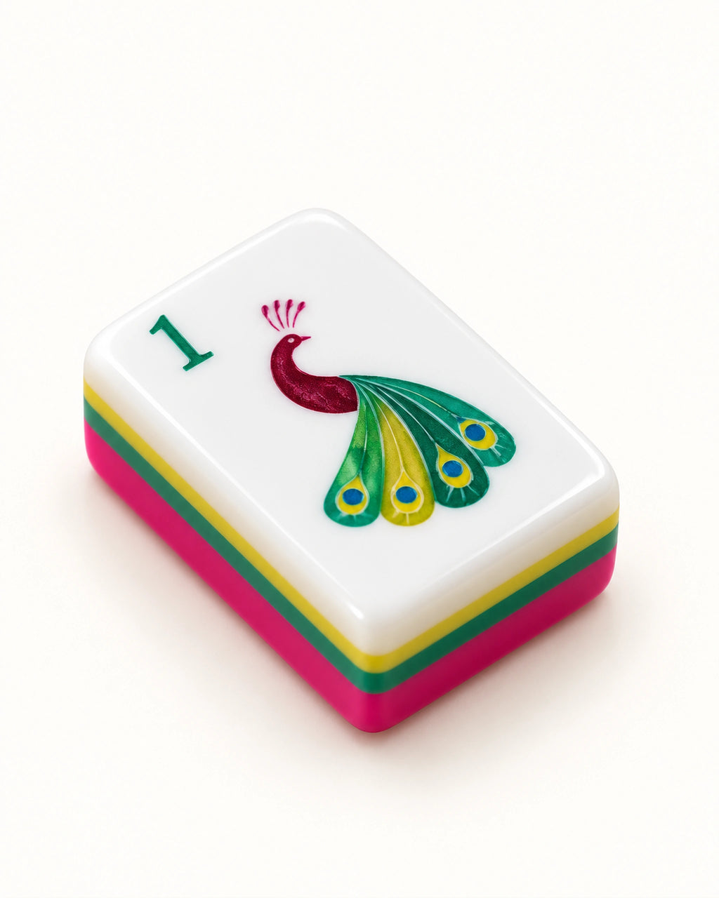 Travel Mahjong Set - Clover — Single tile detail