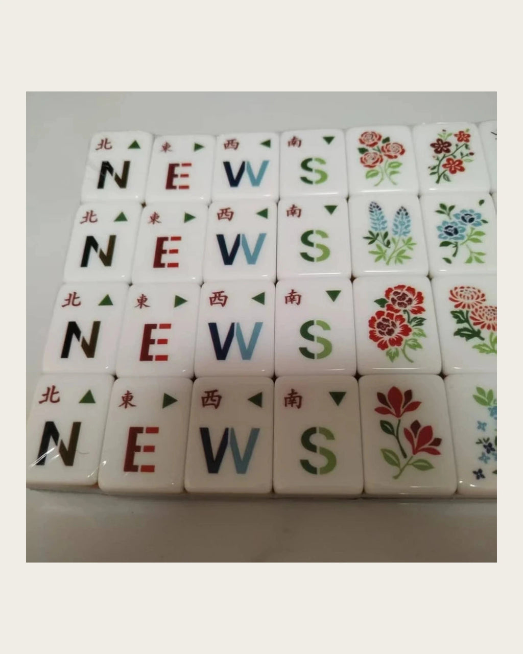 Rosette - Marble Mahjong Set - Four-Layer Construction - Full view