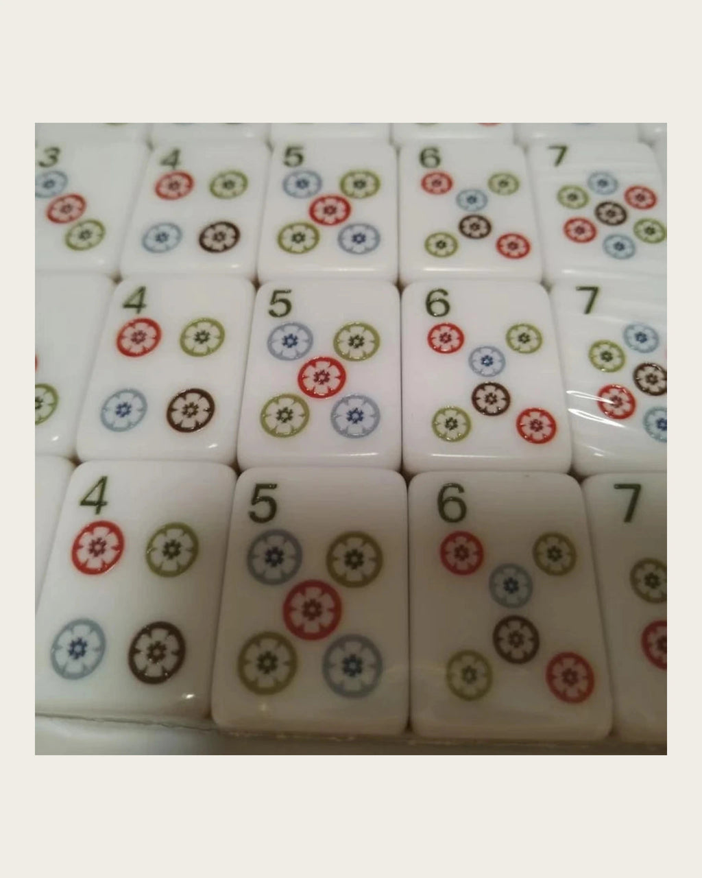 Rosette - Marble Mahjong Set - Four-Layer Construction - Single view