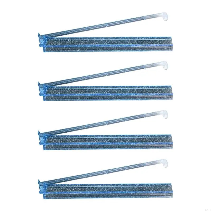 Blue Glitter finish: four sparkly blue Snowdrop racks with paler arms opened toward the right